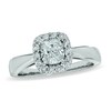 Thumbnail Image 1 of Previously Owned - Celebration Lux® 1 CT. T.W. Cushion-Cut Diamond Framed Engagement Ring in 18K White Gold (H-SI2)