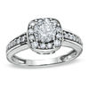 Thumbnail Image 1 of Previously Owned - 1 CT. T.W. Diamond Square Framed Ring in 14K White Gold