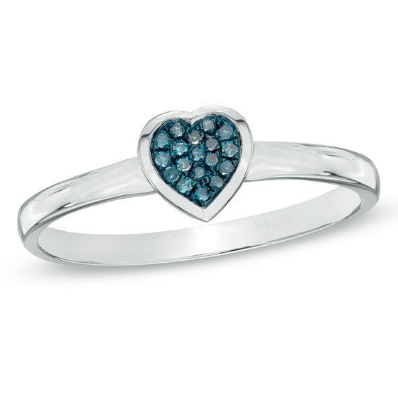 Zales blue on sale diamond ring