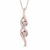 Thumbnail Image 1 of Previously Owned - Sirena™ 1/4 CT. T.W. Diamond Double Swirl Pendant in 14K Rose Gold