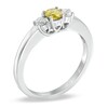 Thumbnail Image 2 of Previously Owned - 1/2 CT. T.W. Enhanced Yellow and White Diamond Three Stone Ring in 14K White Gold