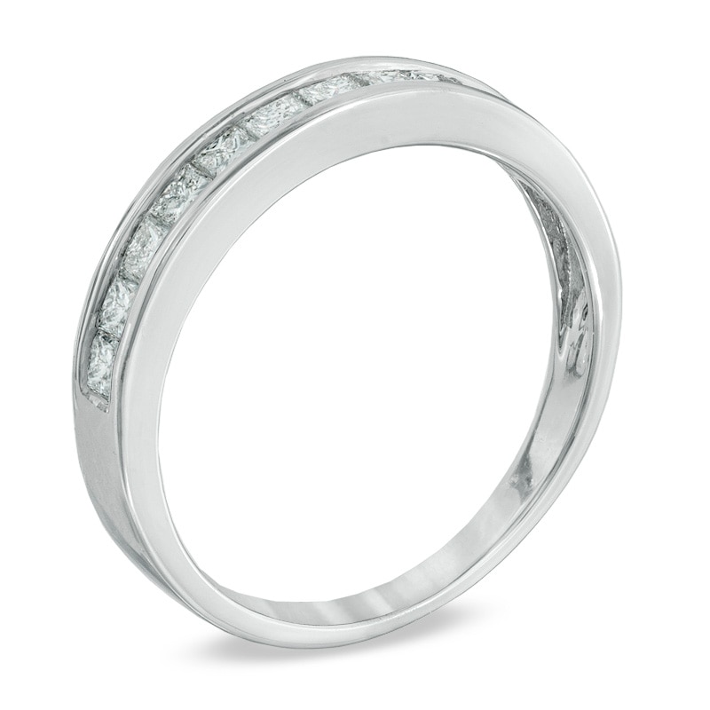 Main Image 2 of Previously Owned - 3/4 CT. T.W. Princess-Cut Diamond Wedding Band in 14K White Gold