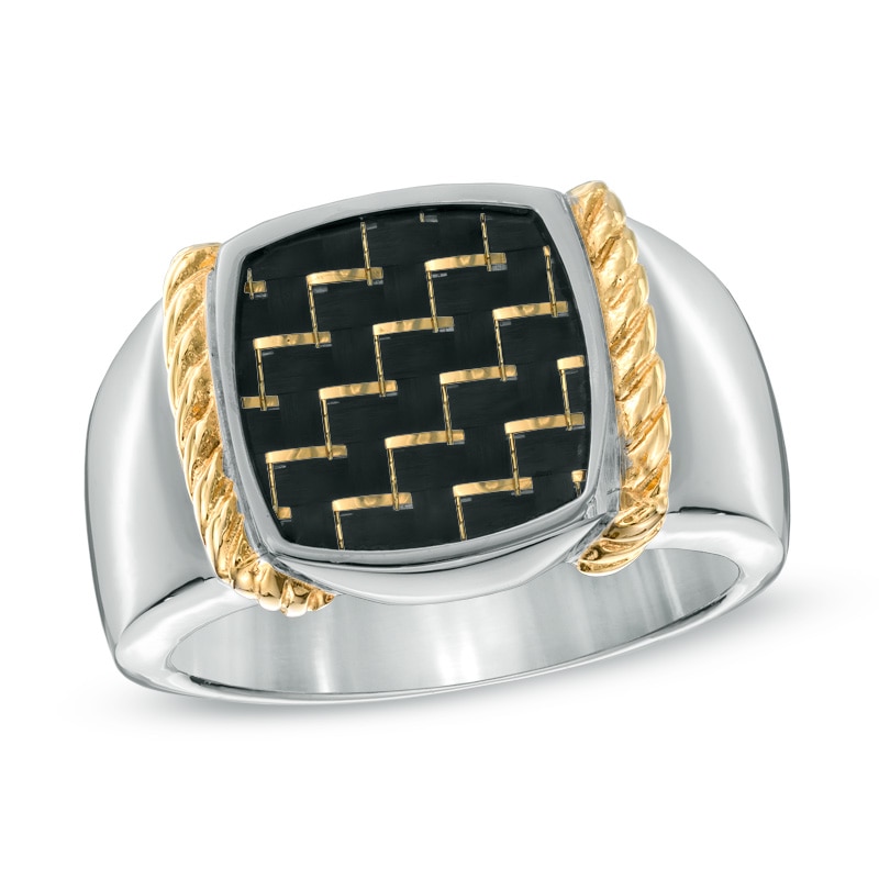 Main Image 1 of Previously Owned - Carbon Fiber Two-Tone Stainless Steel Band