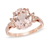 Thumbnail Image 0 of Previously Owned - Oval Morganite and Diamond Accent Ring in 10K Rose Gold