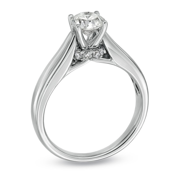 Previously Owned - For Eternity 1/2 CT. T.w. Princess-Cut Diamond Solitaire Engagement Ring in 14K White Gold