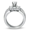 Thumbnail Image 2 of Previously Owned 1-1/2 CT. T.W. Diamond Three Stone Soldered Bridal Set in 14K White Gold