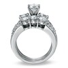 Thumbnail Image 2 of Previously Owned - 3 CT. T.W. Diamond Three Stone Bridal Set in 14K White Gold