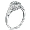 Thumbnail Image 2 of Previously Owned - 1/5 CT. T.W. Diamond Flower Frame Promise Ring in Sterling Silver