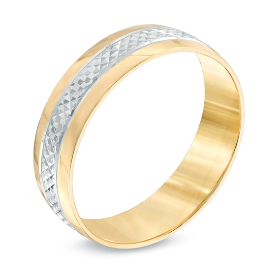 Previously Owned - 6.0mm Comfort Fit Wedding Band in 10K Two-Tone Gold
