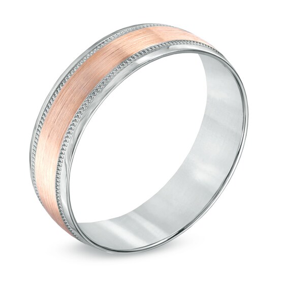 Previously Owned - Men's 6.0mm Comfort Fit Wedding Band in 10K Two-Tone Gold