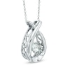 Thumbnail Image 2 of Previously Owned - 6.0mm Lab-Created White Sapphire Pendant in Sterling Silver