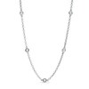 Thumbnail Image 1 of Previously Owned - White Topaz Station Necklace in Sterling Silver