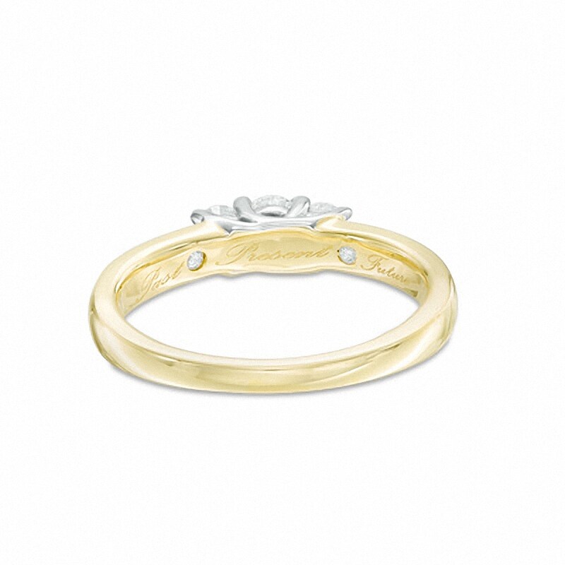 Main Image 3 of Previously Owned - 1/2 CT. T.W. Diamond Three Stone Engagement Ring in 10K Gold