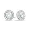 Thumbnail Image 2 of Previously Owned-6.5mm Lab-Created White Sapphire and Freshwater Cultured Pearl Earrings and Jacket Set