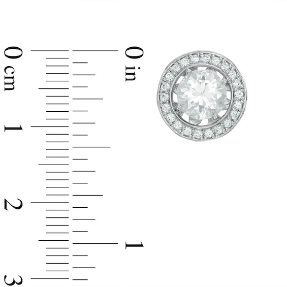 Previously Owned-6.5mm Lab-Created White Sapphire and Freshwater Cultured Pearl Earrings and Jacket Set