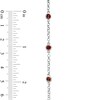Thumbnail Image 3 of Previously Owned - Garnet Station Bracelet in Sterling Silver