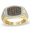 Thumbnail Image 1 of Previously Owned - 1 CT. T.W. Champagne and White Diamond Anniversary Ring in 10K Gold