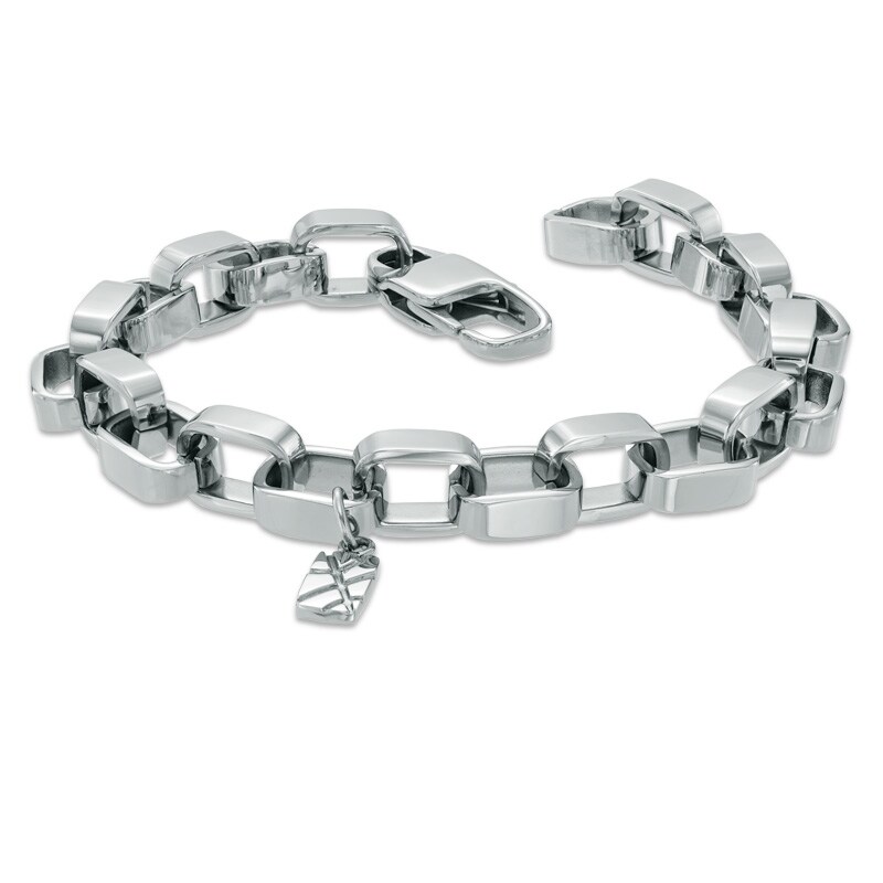Main Image 2 of Previously Owned - Link Necklace and Bracelet Set in Stainless Steel