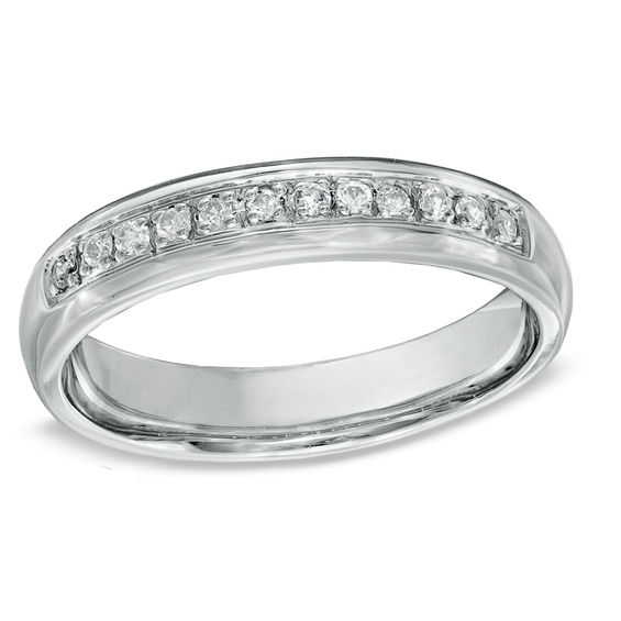 Previously Owned - 1/6 CT. T.w. Diamond Wedding Band in 10K White Gold