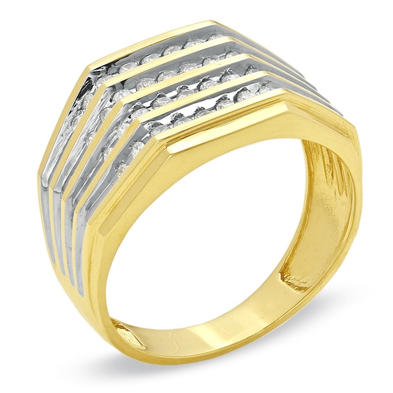 Previously Owned - 1/2 CT. T.w. Diamond Four-Row Wedding Band in 14K Gold