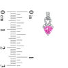 Thumbnail Image 2 of Previously Owned - 5.0mm Trillion-Cut Lab-Created Pink Sapphire and Diamond Accent Earrings in Sterling Silver