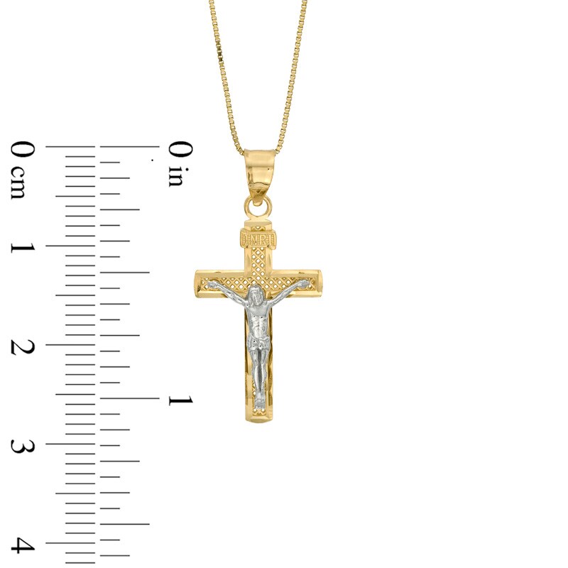 Main Image 2 of Previously Owned - Crucifix Pendant in 10K Two-Tone Gold