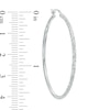 Thumbnail Image 2 of Previously Owned - Diamond-Cut Hoop Earrings in Sterling Silver