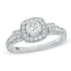 Thumbnail Image 1 of Previously Owned - 1-1/3 CT. T.W. Diamond Framed Engagement Ring in 14K White Gold