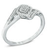 Thumbnail Image 2 of Previously Owned - 1/10 CT. T.W. Diamond Square Cluster Ring in Sterling Silver