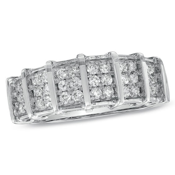 Previously Owned - 1/2 CT. T.w. Diamond Wedding Band in 10K White Gold