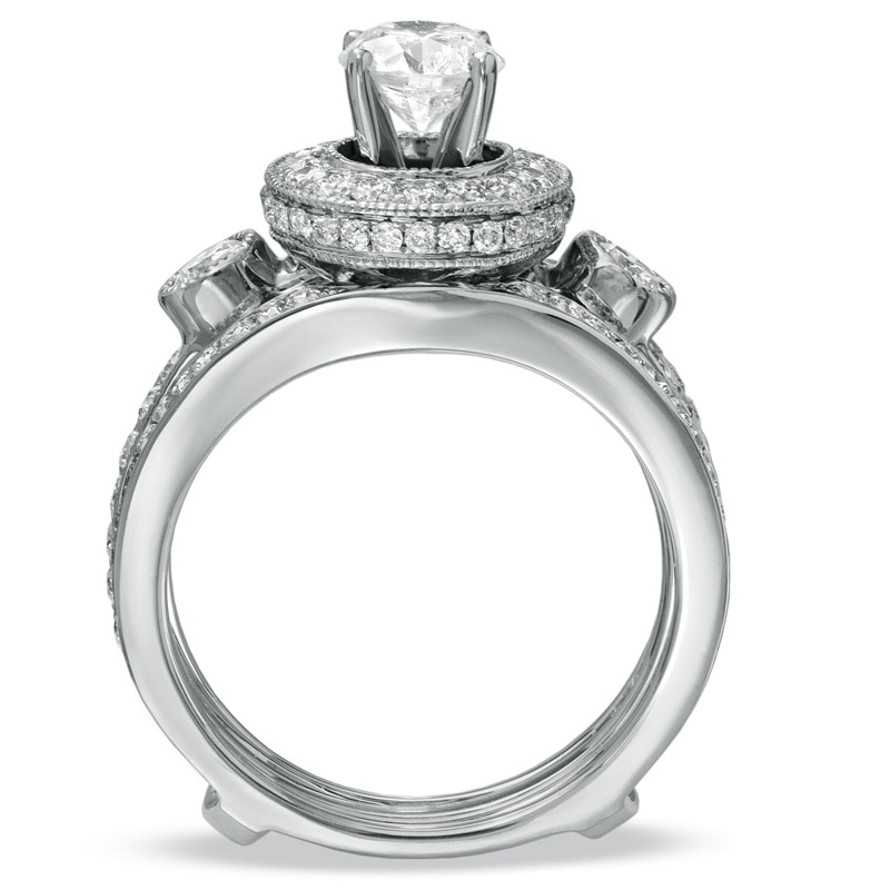 Main Image 2 of Previously Owned - 2 CT. T.W. Diamond Bridal Set in 14K White Gold