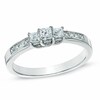 Thumbnail Image 0 of Previously Owned - 1 CT. T.W. Princess-Cut Diamond Three Stone Engagement Ring in 10K White Gold