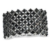 Thumbnail Image 1 of Previously Owned - 1 CT. T.W. Black Diamond Multi-Row Band in Sterling Silver