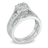 Thumbnail Image 2 of Previously Owned - 1 CT. T.W. Diamond Cluster Bridal Set in 10K White Gold
