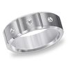 Thumbnail Image 1 of Previously Owned - Triton 1/10 CT. T.W. Diamond Comfort Fit Three Stone Tungsten Wedding Band