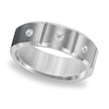 Thumbnail Image 2 of Previously Owned - Triton Ladies' 1/10 CT. T.W. Diamond Comfort Fit Three Stone Tungsten Wedding Band