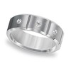 Thumbnail Image 3 of Previously Owned - Triton 1/10 CT. T.W. Diamond Comfort Fit Three Stone Tungsten Wedding Band