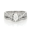 Thumbnail Image 1 of Previously Owned 1 CT. T.W. Marquise Diamond Soldered Bridal Set in 14K White Gold