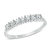 Thumbnail Image 1 of Previously Owned - 1/10 CT. T.W. Diamond Seven Stone Wedding Band in 10K White Gold