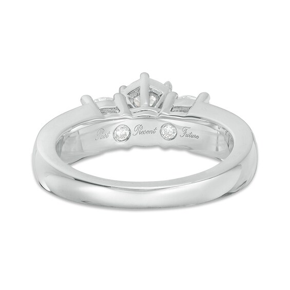 Previously Owned - 3 CT. T.w. Diamond Three Stone Bridal Set in 14K White Gold