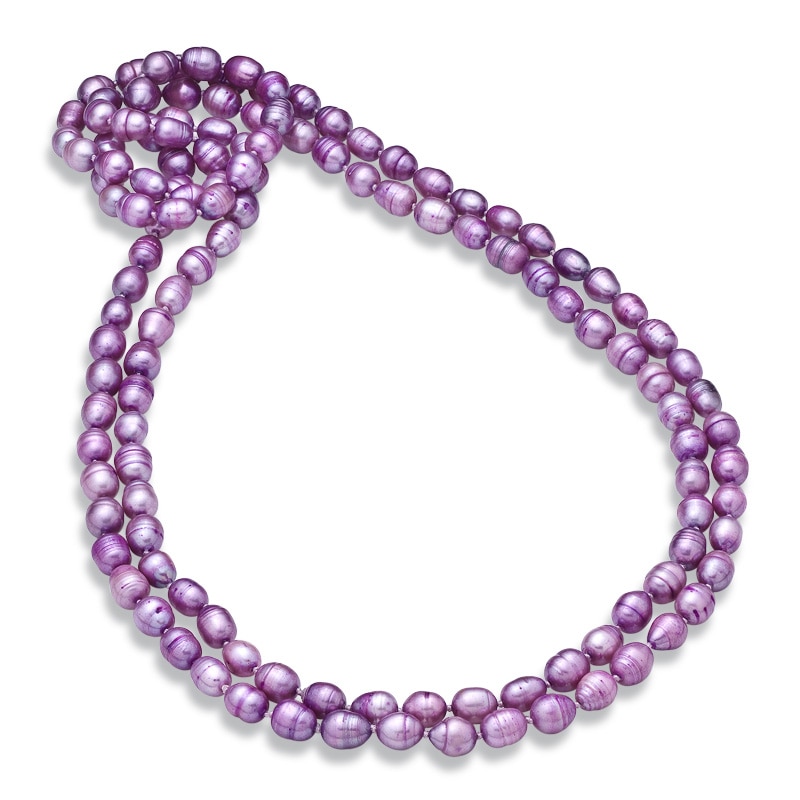 Previously Owned - 7.0-8.0mm Lavender Cultured Freshwater Pearl Endless Strand - 54"