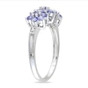 Thumbnail Image 2 of Previously Owned - Tanzanite and Diamond Accent Flower Ring in 10K White Gold