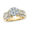Thumbnail Image 1 of Previously Owned - 1-1/4 CT. T.W. Diamond Flower Collar Ring in 14K Gold