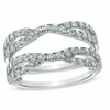 Thumbnail Image 1 of Previously Owned - 1 CT. T.W. Diamond Contour Twist Split Shank Solitaire Enhancer in 14K White Gold