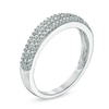 Thumbnail Image 2 of Previously Owned - 1/5 CT. T.W. Diamond Triple Row Wedding Band in Sterling Silver
