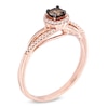 Thumbnail Image 1 of Previously Owned - 1/4 CT. T.W. Enhanced Champagne and White Diamond Bypass Ring in 10K Rose Gold