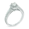 Thumbnail Image 2 of Previously Owned - 1 CT. T.W.Cushion-Cut Diamond Frame Engagement Ring in 14K White Gold