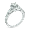 Thumbnail Image 1 of Previously Owned - 1 CT. T.W.Cushion-Cut Diamond Frame Engagement Ring in 14K White Gold