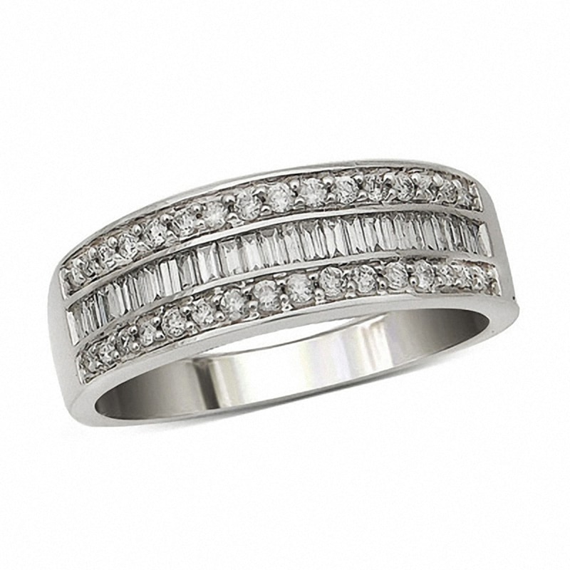 Main Image 1 of Previously Owned - 3/8 CT. T.W. Diamond Fashion Band in 10K White Gold