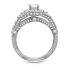 Thumbnail Image 2 of Previously Owned - 2 CT. T.W.  Framed Emerald-Cut Diamond Three Stone Ring in 14K White Gold